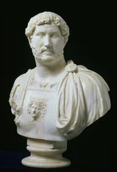 Keisari Hadrianuksen (Publius Aelius Hadrianus) (76-138) rintakuva, noin 130 jKr (marmori)