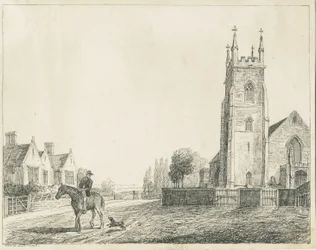 Colwich Church: kynäluonnos, 1833
