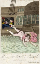 Rouva BERTRANDIN Epätoivo 1815 (kaiverrus)