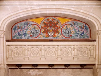 Yksityiskohta Chateau de Roquetailladen koristeesta ranskassa