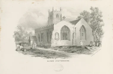 Elford Church: litografia ja [1800-luku]