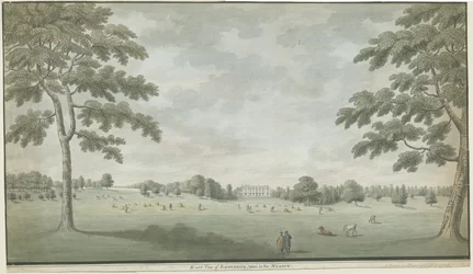 Fisherwick Hall: akvarellimaalaus, nd [1786]
