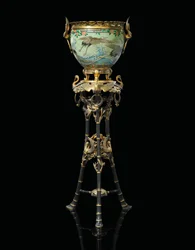 Ranskalainen "Japonisme" Jardiniere-on-Stand, 1874