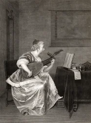 Gerard Ter Borch, "Mandoliiniopiskelija".