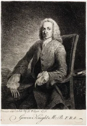 Gowin Knight, tiedemies, c 1751