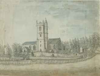Handsworthin kirkko: akvarellimaalaus, 1769