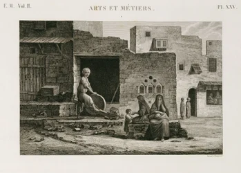 Rauta- ja rautatavaraveitsimylly, Egypti, n. 1798