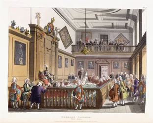 Heralds College: The Hall, elokuvasta "The Microcosm of London", 1808-1810