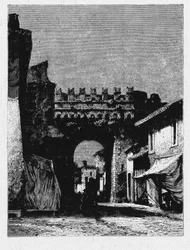 Muinaisen Rooman historia. Porta Settimiana on portti Aurelianuksen muurilla Roomassa.
