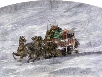 Lännen uudisasukkaiden ja valloittajien historia: Amerikan pioneerit. Huolellisuus niityllä lumimyrskyn keskellä...