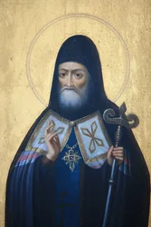 Ikoni Agios Andreasin luostarikirkossa Athos-vuorella Kreikassa