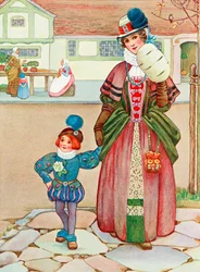 Kuvitus runoon Difference Millicent ja Githa Sowerbyn kirjasta Childhood, julkaistu 1907.