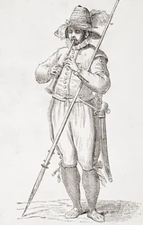 The Illustrated World -sarjan italialainen talonpoika Playing Dulzaina julkaisi Barcelonan