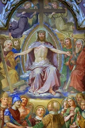 Jeesus Kristus Majesteetissa. Klosterneuburgin luostari, Wien, Itävalta