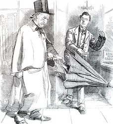 Joseph Chamberlain ja William Ewart Gladstone.