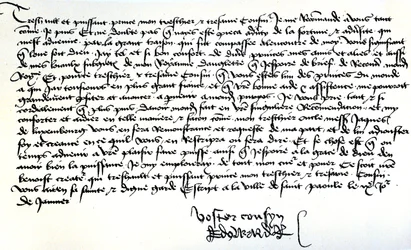 Kuningas Edward IV:n kirje Bretagnen herttua Francis II:lle, jossa pyydetään apua hänen valtakuntansa palauttamisessa, kirjoitettu Saint-Polissa 9. tammikuuta