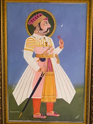 Maharaja Kumbha, maalaus, Mehrangarh Fort, Jodhpur, Rajasthan, Intia, Aasia (kuva)