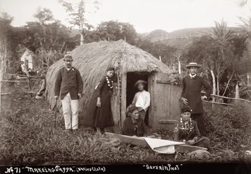 Tappan valmistus, alkuperäiskangas, n. 1875 (seepiakuva)
