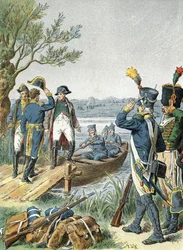 Napoleon I Lobaun saarella André Massenan kanssa (1809)