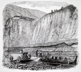 Navvies työskentelee Liverpool-Manchester Railwaylla.