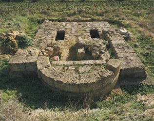 Vanhat basilikan rauniot, Temppeleiden laakso, Agrigento, Sisilia, Italia