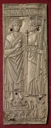 Kiltti, joka kuvaa Basiliscusa, idän keisaria (k. 478) vaunukilpailun alla, roomalainen, 480 jKr (norsunluu)