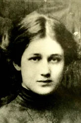 Muotokuva venäläisestä runoilijasta Anna Akhmatovasta (Achmatova) (1889-1966).