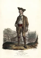 Raffile Michaun roolissa Rene Charles Guilbert de Pixerecourtin teoksessa Coelina, Ambigu Comique.