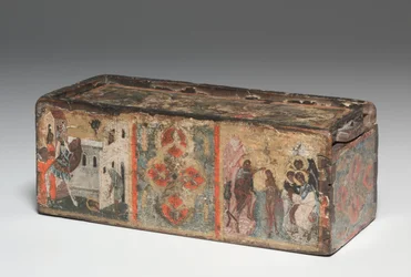 Reliquary-laatikko, jossa on kohtauksia Johannes Kastajan elämästä, 1300-luku