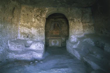 Kirkon rauniot, Rocky Church, Matera, Basilicata, Italia