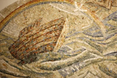 Saint-Mauricen luostaribasilika, Madeleine DienerNoan arkin mosaiikki, Saint-Maurice, Suisse