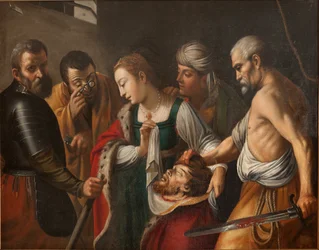 Salomon pitelee Pyhän Johannes Kastajan päätä. G. Seghers, 1600-luvun alku (öljy kankaalle)