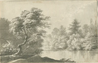 Shenstone – Uima-allas lähellä Little Astonia: seepiapesupiirros, nd [1800-luku]