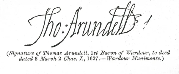 Thomas Arundellin allekirjoitus