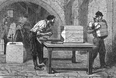 Saippuanvalmistus, Marseille, noin 1880 (kaiverrus).