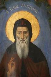 St. Anthony icon, 20150507, Nikosia, Kypros