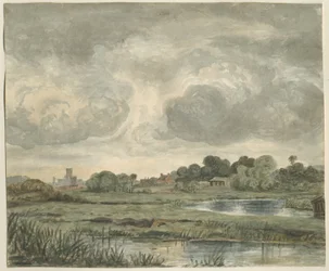 Stafford - Kaukainen näkymä idästä: akvarellimaalaus, nd [?1800-luku]