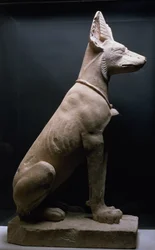 Koiran patsas, Mesopotamia, noin 5000-1000 eKr. (kalkkikivi)