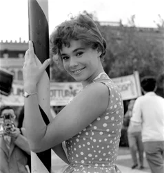 NÄYTTÄJÄ HEATHER SEARS VENETSIAN LIDOLLA - 1957