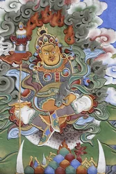 Tuhannen buddhan temppeli Dashang Kagyu Lingin seurakunta Temppelin vartija, La Boulaye, Ranska