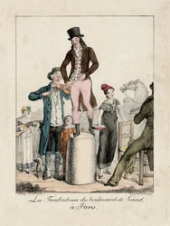 Boulevard de Gandin trubaduurit, Pariisi, n. 1820 (kaiverrus)