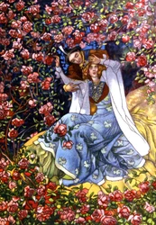 Nukkuva kaunotar ja prinssi, n. 1911 (kuvitus).
