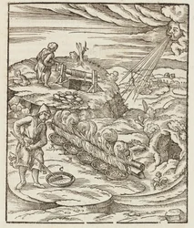 Vismuttikäsittely - Kaiverrus malmien ja tärkeimpien louhintamenetelmien kuvauksesta, Lazarus Ecker