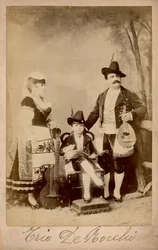 Bocchi Trio, Lombardia, n. 1880 (b/w valokuva)