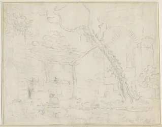 Tutburyn linna: lyijykynäpiirros, nd [?1800-luku]