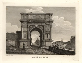 Näkymä Tituksen kaarelle, Arco di Tito, Rooma