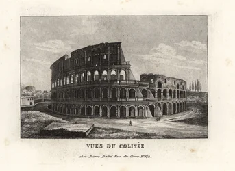 Näkymä Colosseumin raunioille, Amphitheatrum Flavium, Rooma