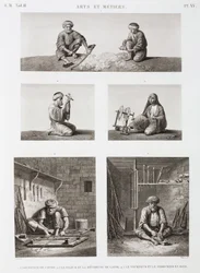 Wool & Worsted, Spinning Tekstiili- ja puutyöläiset, Egypti, n. 1798