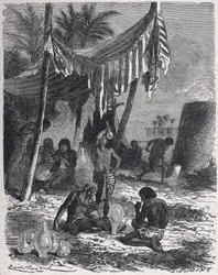 lasinvalmistus muinaisessa Egyptissä, noin 1880 (kaiverrus).