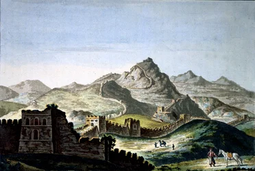 Kiinan suuri muuri, noin 1820 (kaiverrus).